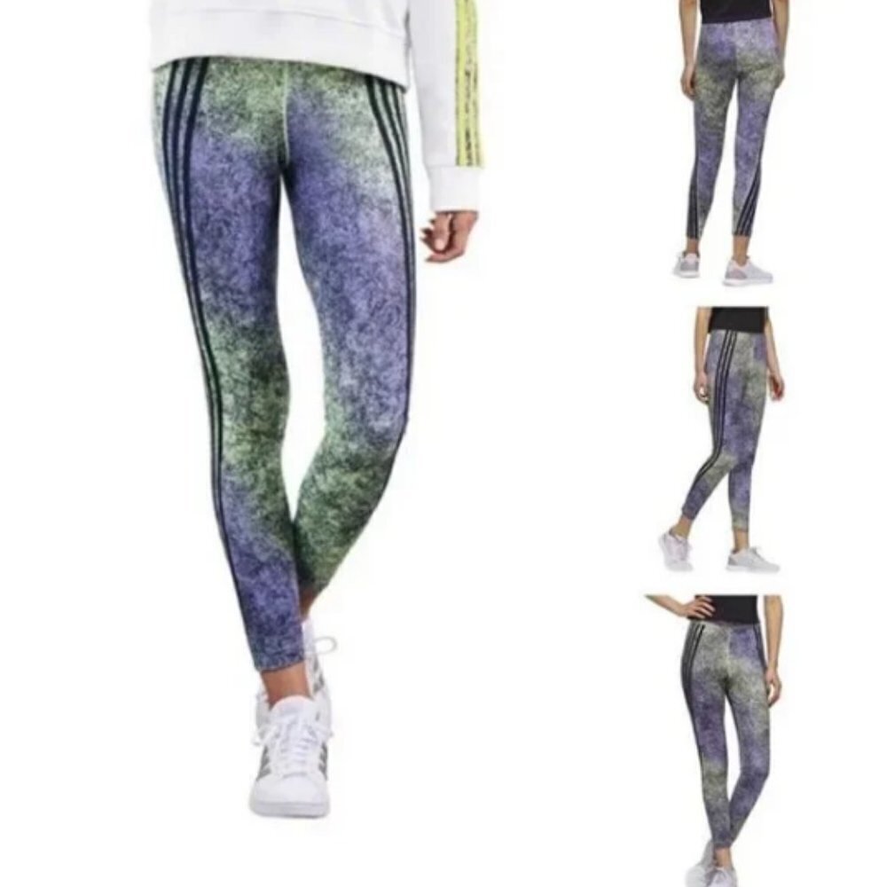 adidas Feel Brilliant 7/8 Tights Yellow Tint / Black size Small